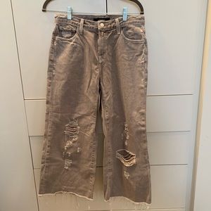 J Brand Liza Mid Rise Cropped Culotte Jean